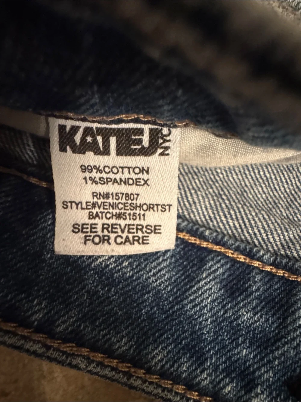 Katie J NYC Venice Jean shorts Blue Distressed Denim Cutoff Shorts girls size 10